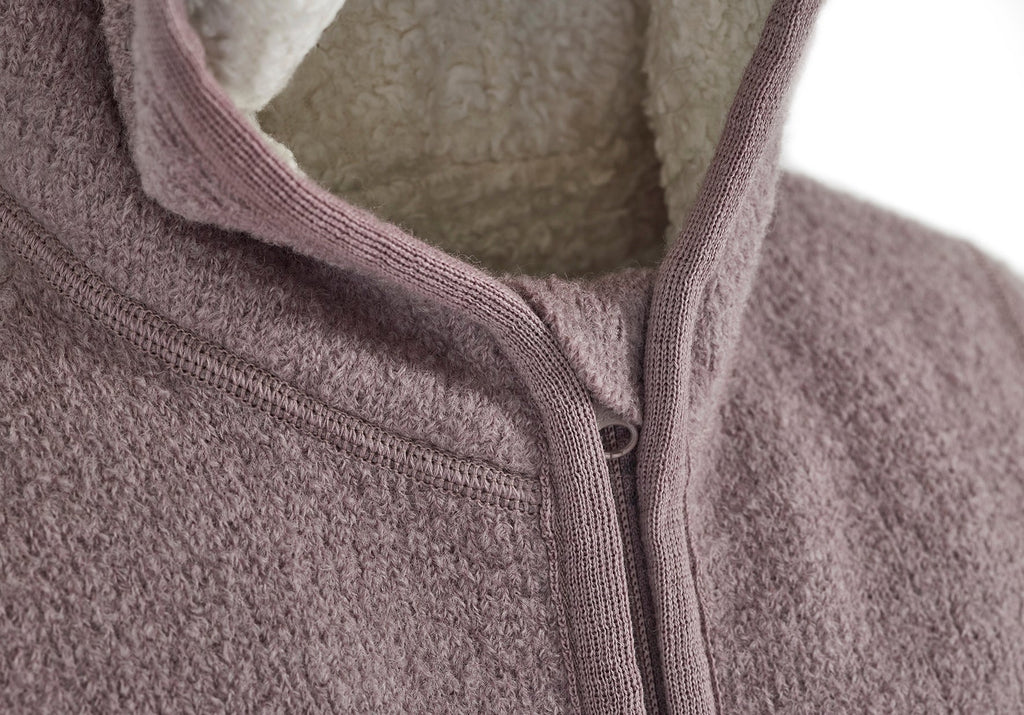Halfen | Wollwalk Overall mit Teddy-Kapuze und Bündchen
