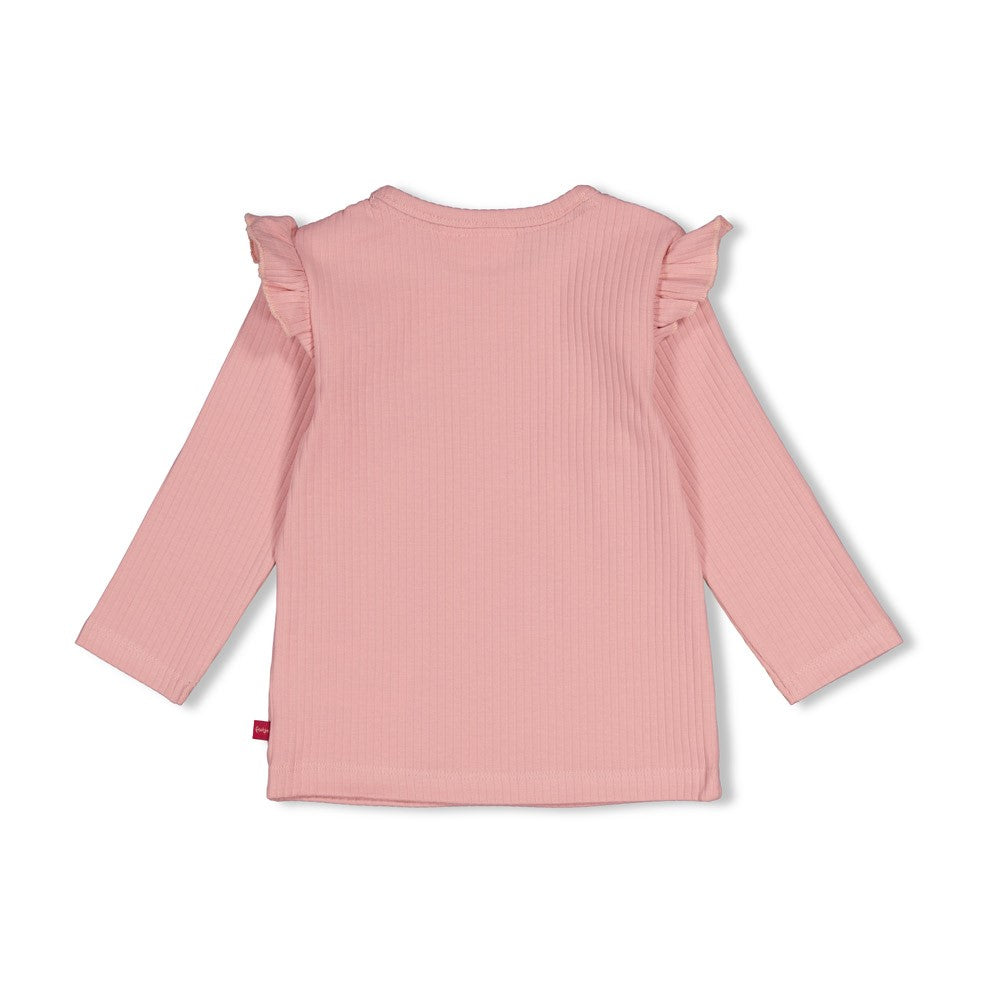 Feetje | geripptes Langarmshirt - Moon Flower