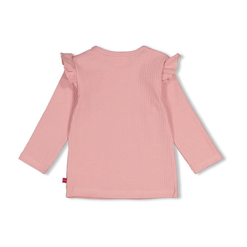 Feetje | geripptes Langarmshirt - Moon Flower