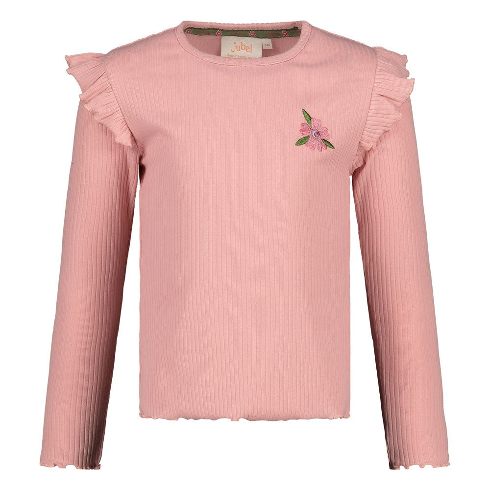 Jubel | gerippte Langarmshirt - Moon Flowers
