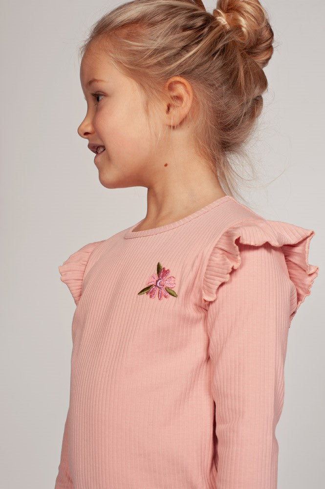 Jubel | gerippte Langarmshirt - Moon Flowers