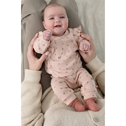 Feetje | Geripptes Wickelshirt Pointelle  – Fall in Love