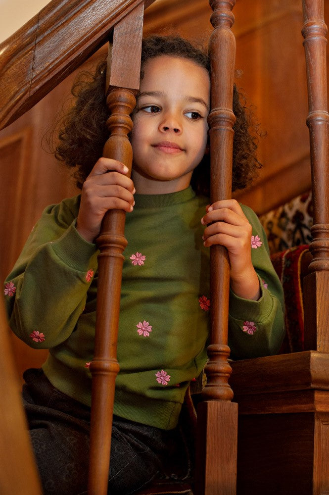 Jubel | Sweater mit Stickerei - Moon Flowers