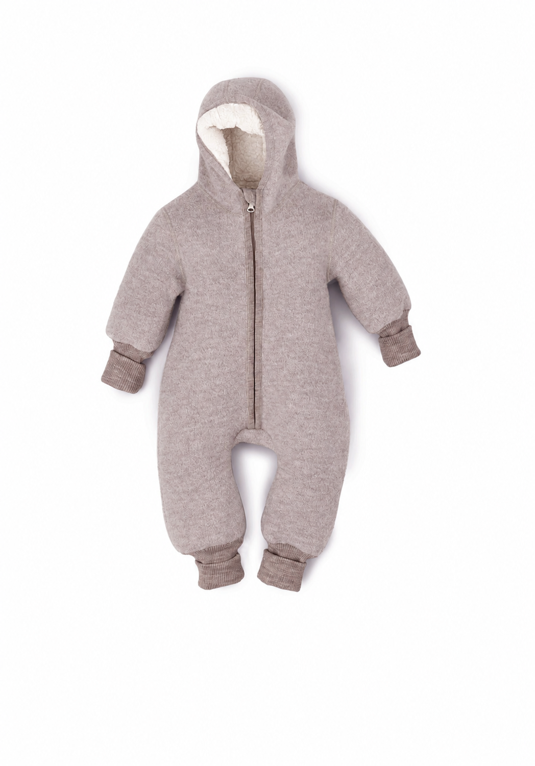 Halfen | Wollwalk Overall mit Teddy-Kapuze und Bündchen