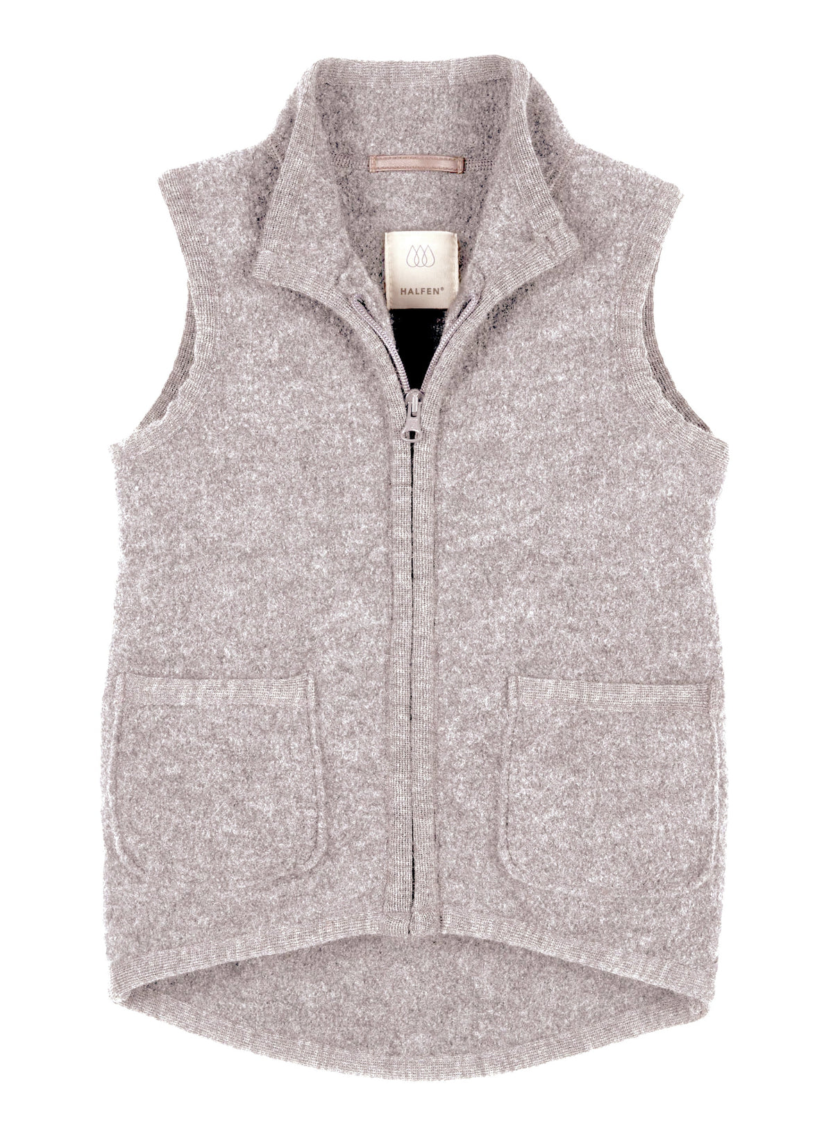 Halfen | Wollwalk Weste - Greige