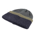 maximo | Baby-Strickmütze / Beanie mit Umschlag – dreifarbig
