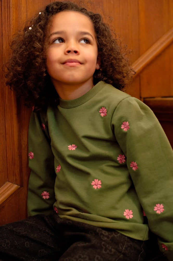 Jubel | Sweater mit Stickerei - Moon Flowers