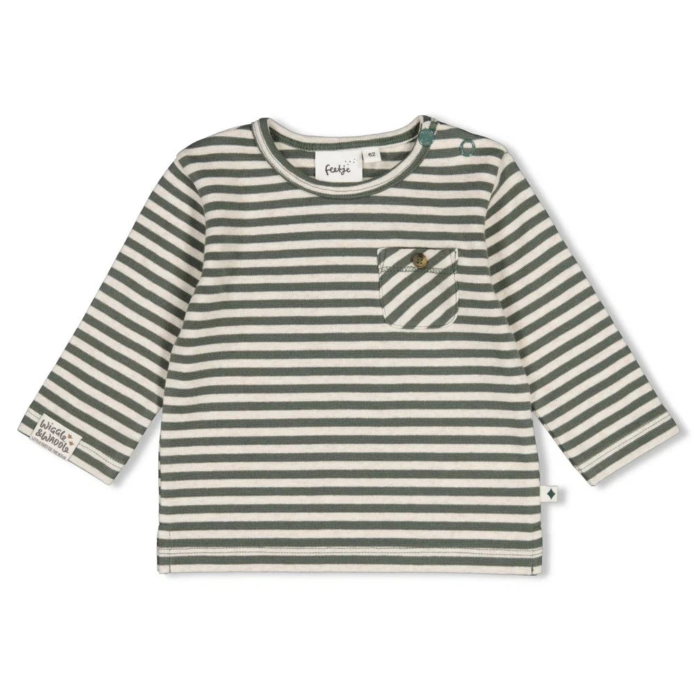 Feetje | geripptes Ringel-Langarmshirt - Wiggle and Waddle