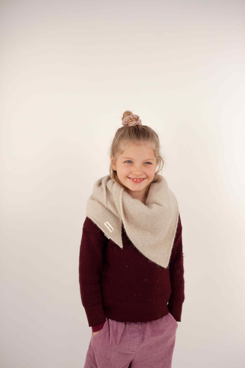 Halfen | Flauschiges Dreieckstuch - Merino, Alpaka & Seide