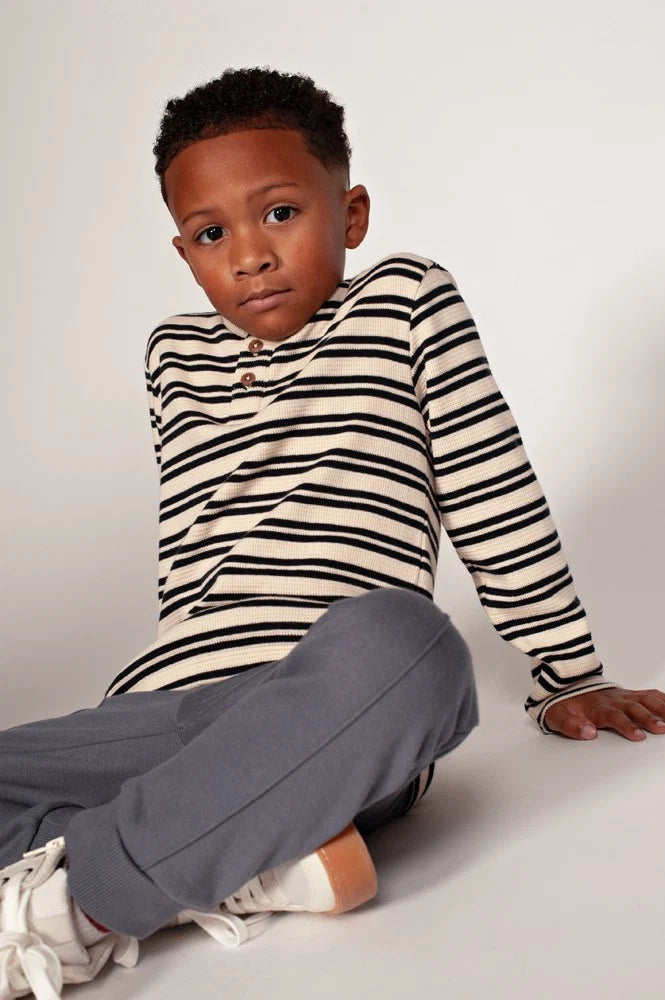 Sturdy | geripptes Ringel-Langarmshirt - Rock the Earth